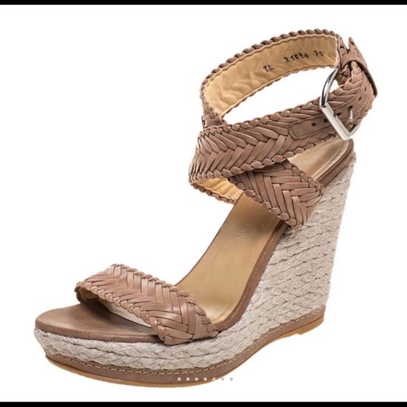 Stuart Weizman Leather Wedges